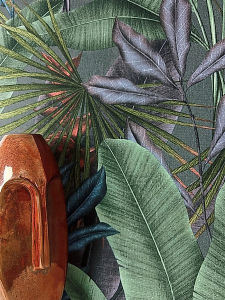 Newroom Vliestapete, Grün Tapete Modern Dschungel - Mustertapete Blumentape günstig online kaufen