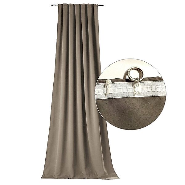 novumfix Verdunkelungsvorhang Sunout/55 taupe Thermovorhang XXL günstig online kaufen