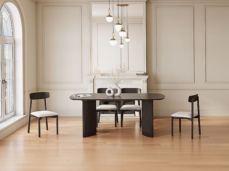 Esstisch - 8 Personen - Mangoholz - Schwarz - TAMENIA von Maison Céphy günstig online kaufen