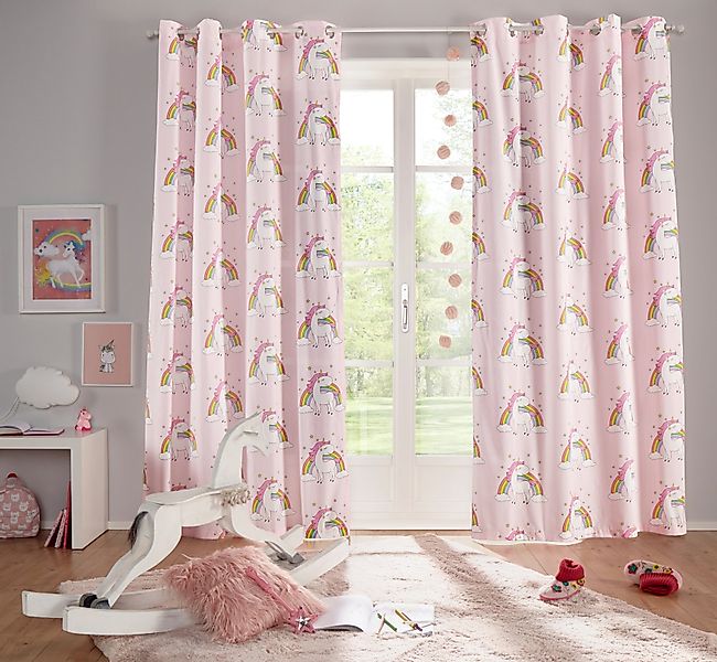 Lüttenhütt Gardine EINHORN, Ösen (1 St), günstig online kaufen