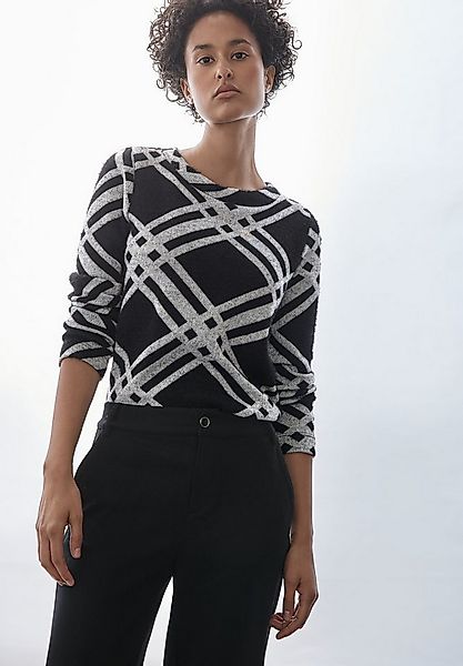 STREET ONE Strickpullover mit Karomuster mit Karomuster günstig online kaufen
