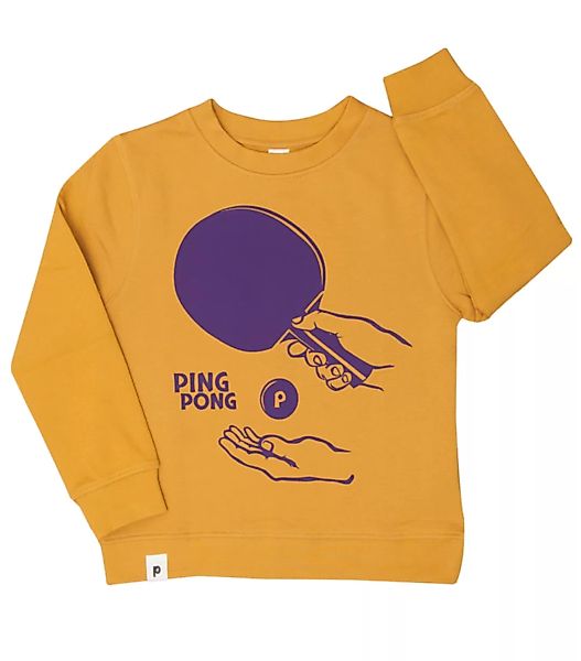 Ping Pong Tischtennis - Kinder Bio Sweater - Organic Cotton - Gelb günstig online kaufen
