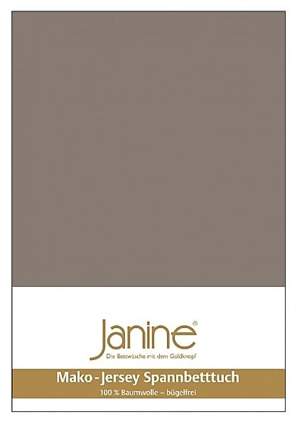 Janine Janine Spannbetttuch Mako-Feinjersey 5007 taupe (57) Größe:  150x200 günstig online kaufen