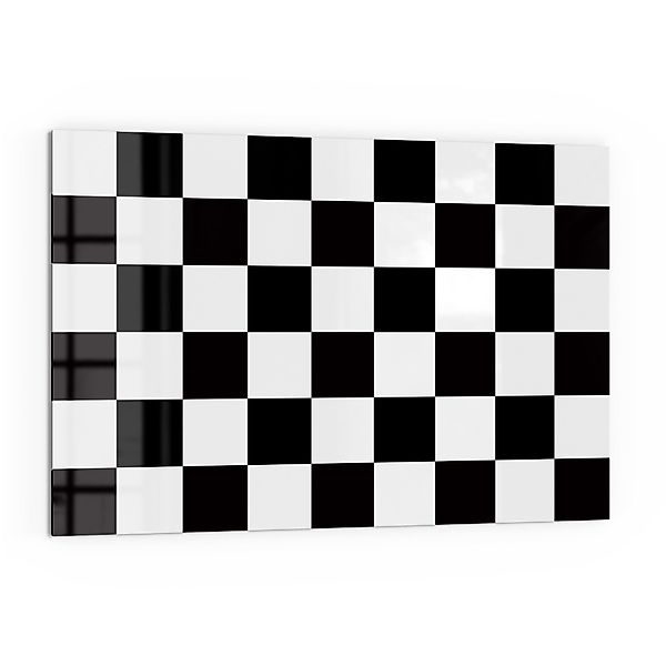 DEQORI Küchenrückwand 'Schachbrett Illusion', Glas Spritzschutz günstig online kaufen