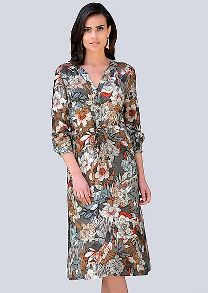 Alba Moda Druckkleid Kleid mit Bindegürtel günstig online kaufen