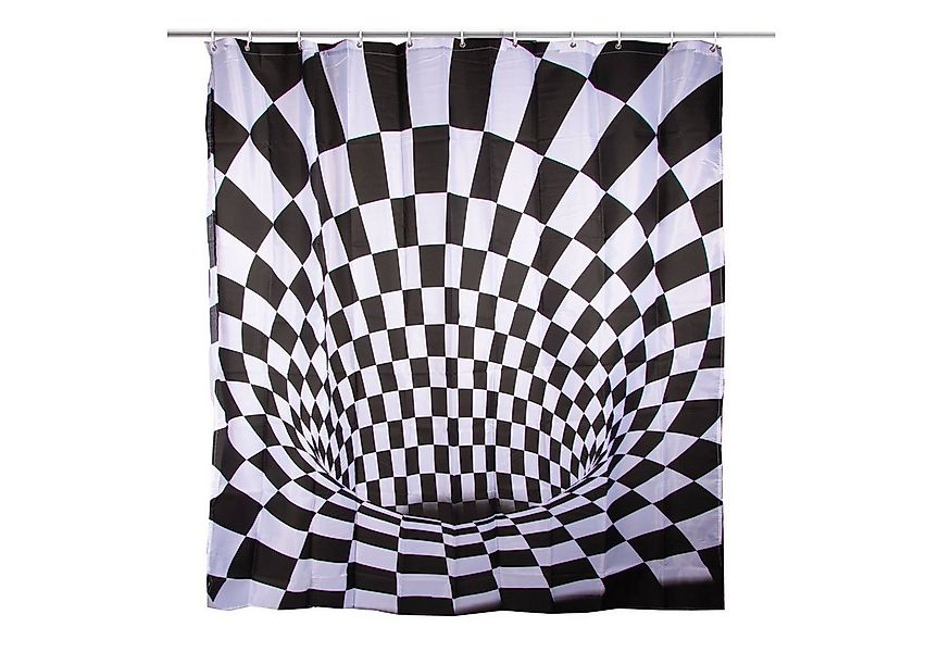 Goods+Gadgets Duschvorhang 3D Muster Optische Täuschung (Transparent Diamon günstig online kaufen