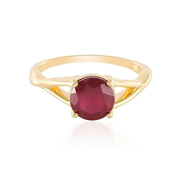 Cavill Solitärring Cavill Rubinring 2,55 ct Rundschliff, vergoldetes 925 Si günstig online kaufen