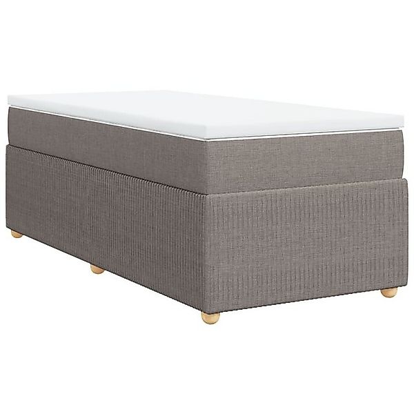 vidaXL Bett Boxspringbett mit Matratze Taupe 90x190 cm Stoff günstig online kaufen