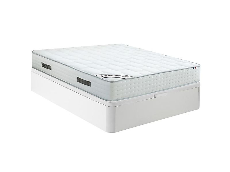 Set aus Bettgestell + Matratze - 160 x 200 cm - Hybridmatratze - Taschenfed günstig online kaufen