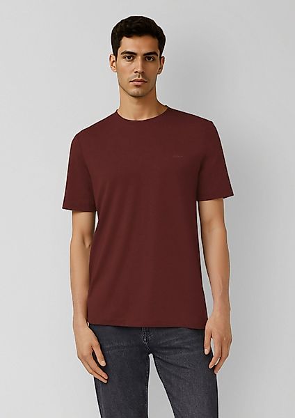 s.Oliver Kurzarmshirt T-Shirt Baumwoll-T-Shirt mit Logo-Print günstig online kaufen