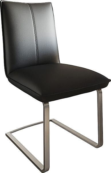 DELIFE Polsterstuhl Lelio-Flex, Freischwinger flach Edelstahl günstig online kaufen