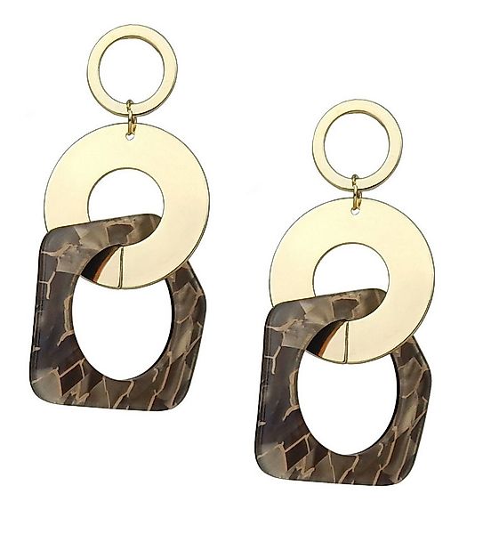 Ella Jonte Paar Ohrhänger, lange Ohrringe gold rosa oder schwarz Trend Ohrs günstig online kaufen