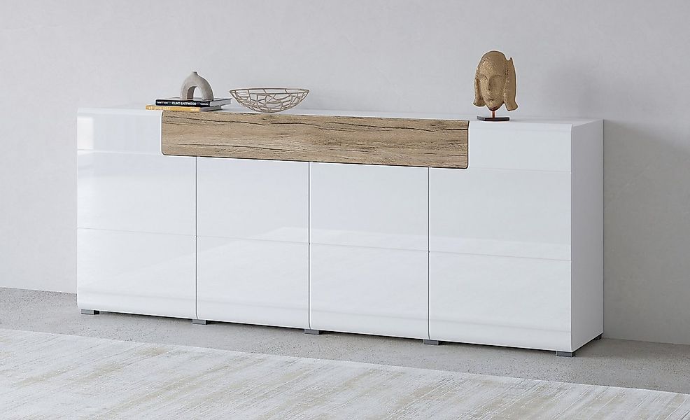 INOSIGN Sideboard Toledo,Breite 208cm,moderne Kommode mit dekorative Fräsun günstig online kaufen