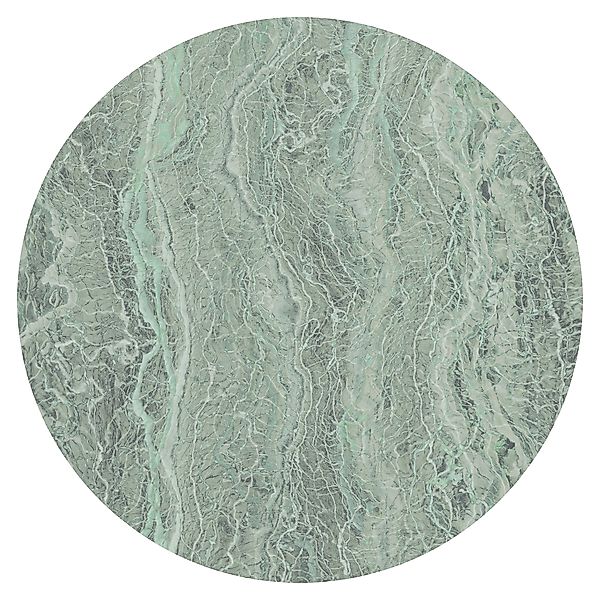 Sanders & Sanders Selbstklebende Runde Tapete Marmor Grün Ø 125 cm 611725 günstig online kaufen