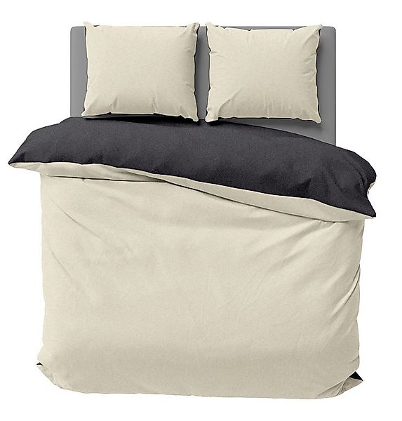 One Home Bettwäsche Doubleface Unifarben, Fleece, 3 teilig, Wende modern, k günstig online kaufen
