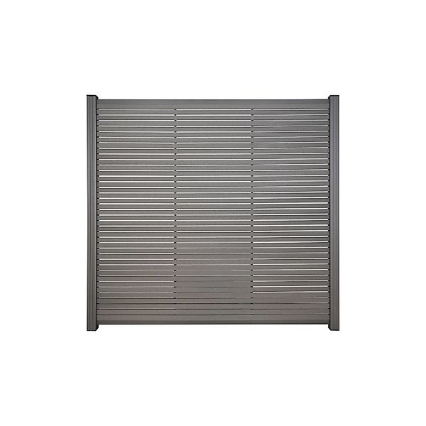 T&J BPC-Steckzaun Hörvig 180 cm x 180 cm Schiefergrau-Anthrazit günstig online kaufen