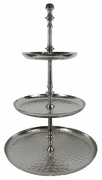 Etagere Aluminium Silber 3 Stöckig Servierschale Dekoschale Servierständer günstig online kaufen