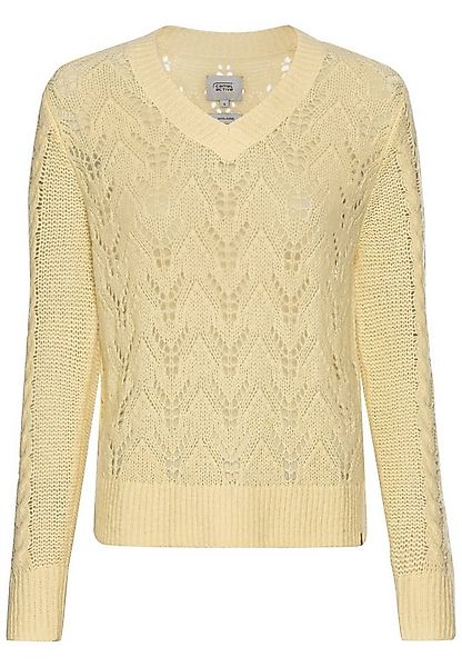 camel active Strickpullover Feinstrickpullover mit V-Ausschnitt günstig online kaufen