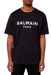 Balmain Paris T-Shirt Herren Flocked Logo günstig online kaufen