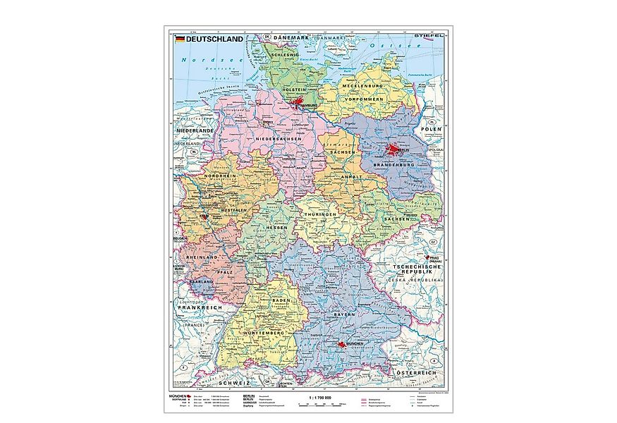 STIEFEL Poster Deutschland politisch 67 x 91 cm, OSTER-Aktion: Jetzt GRATIS günstig online kaufen