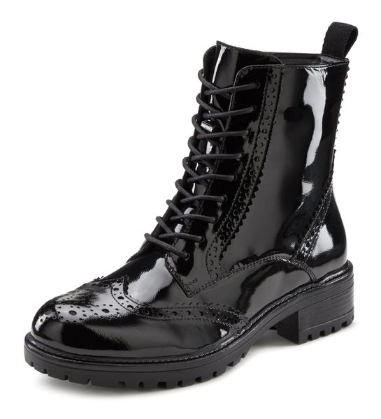 LASCANA Schnürboots Schnürstiefelette, Ankle Boots, Leder, günstig online kaufen