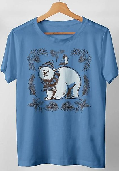 Art & Detail Shirt T-Shirt Weihnachten Design Vogel und Eisbär mit Weihnach günstig online kaufen