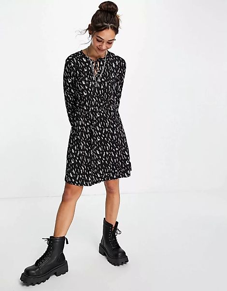Vila – Skater-Kleid mit Muster-Mehrfarbig günstig online kaufen