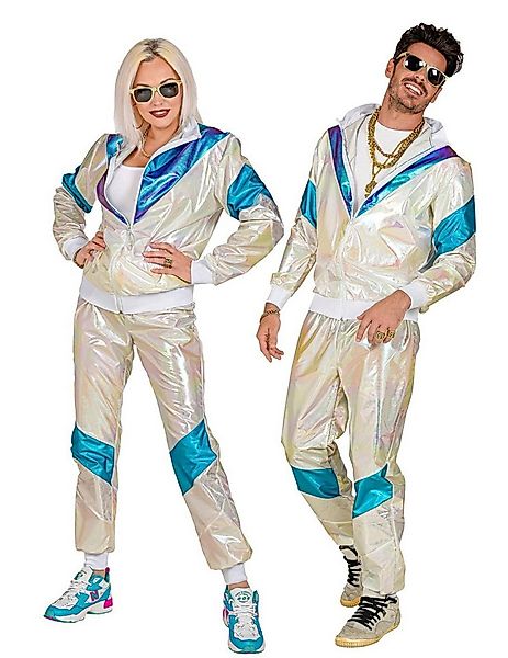 Widmann S.r.l. Kostüm 80er-Jahre Retro Trainingsanzug in Übergöße für Erwac günstig online kaufen
