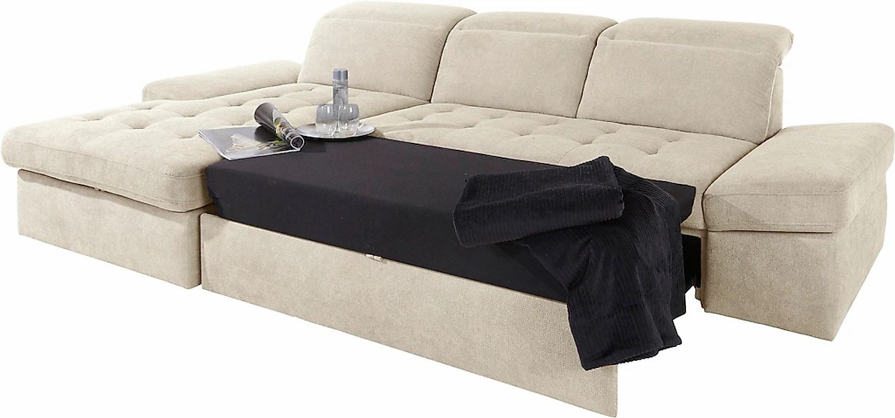 sit&more Ecksofa "Stardust L-Form", wahlweise mit Bettfunktion und Bettkast günstig online kaufen