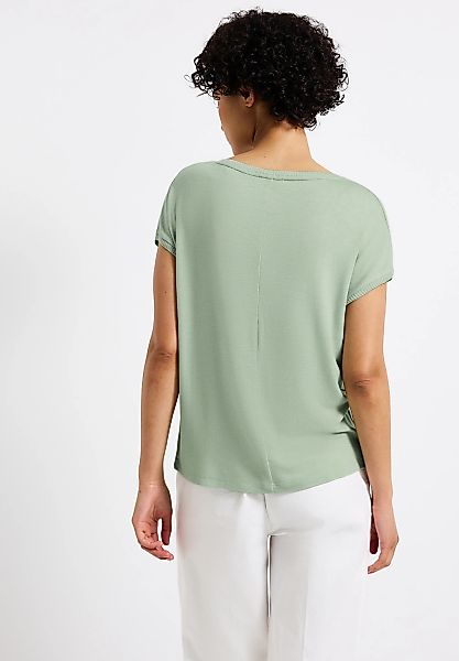 STREET ONE T-Shirt mit Materialmix günstig online kaufen