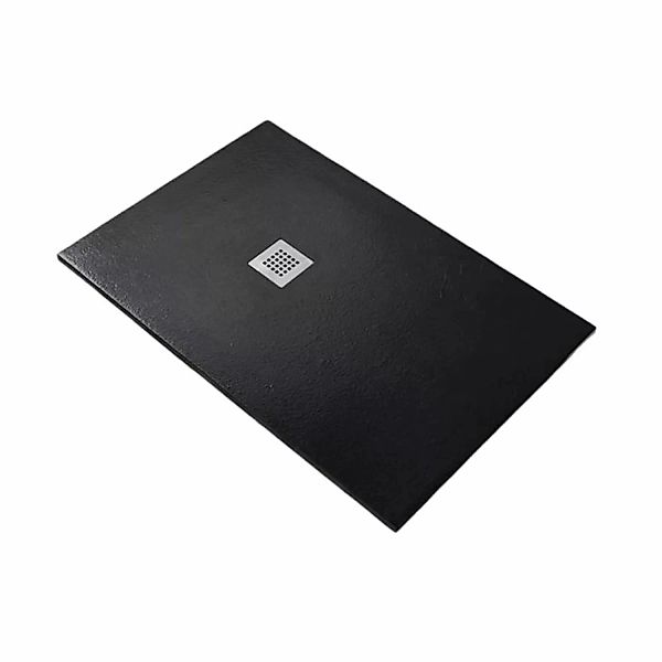 Frascio New Tecnology Duschwanne 115 x 115 cm Vulcano Line Schwarz mit Abfl günstig online kaufen