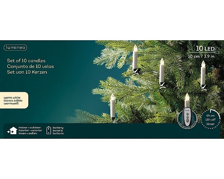 Kaemingk LED-Lichterkette LED Kerzen Dauerbetrieb Outdoor dia1.5cm H.10cm 1 günstig online kaufen