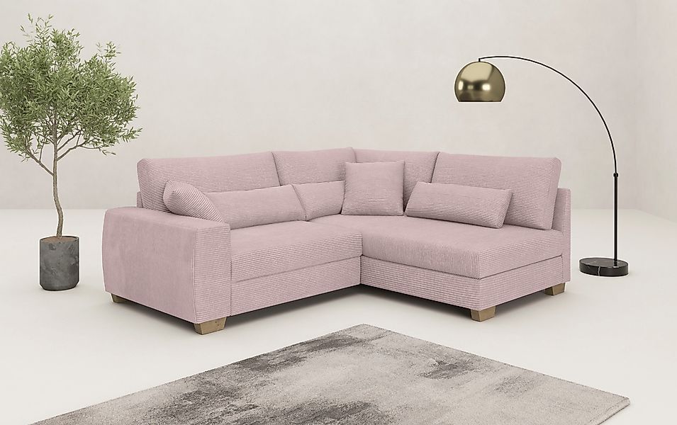 Mr. Couch Ecksofa "Hilla L-Form, bis 140 kg belastbar", mit Taschenfederker günstig online kaufen