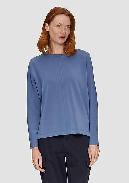 s.Oliver Sweatshirt Sweatshirt aus Scuba mit Fledermausärmeln Teilungsnaht günstig online kaufen