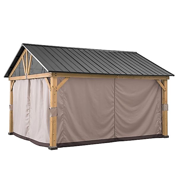 Sunjoy Vorhang für Zedernholz Gazebo 404 cm x 465 cm günstig online kaufen