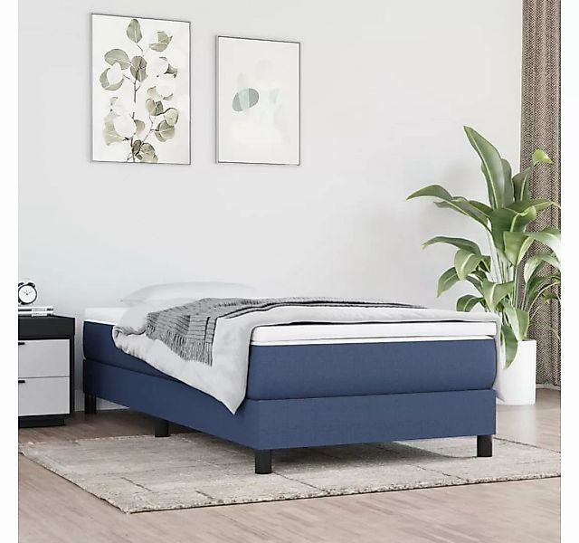 furnicato Bett Bettgestell Blau 90x190 cm Stoff günstig online kaufen