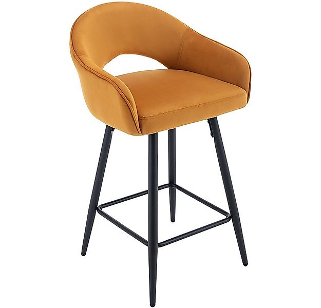 WAHSON OFFICE CHAIRS Barhocker Samt 2er Set 360°drehbar Barstuhl günstig online kaufen