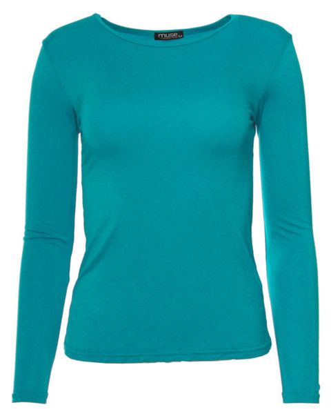 Muse Rundhalsshirt Basic Rundhals Langarmshirt Skinny günstig online kaufen