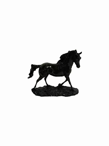 Skulptur Pferd Schwarz Marmoroptik günstig online kaufen