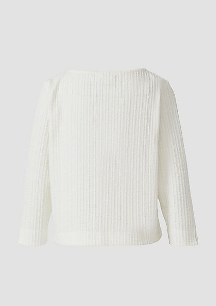 s.Oliver 3/4-Arm-Shirt T-Shirt Strukturiertes Shirt mit verkürztem Ärmel günstig online kaufen