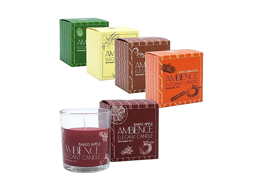 Spetebo Duftkerze im Glas mit 5 verschiedenen Weihnachts Düften (5er Set, 1 günstig online kaufen