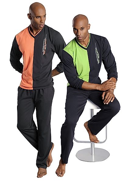 le jogger Pyjama Packung, 2 Stück, 4 Stk. tlg., in langer Form günstig online kaufen