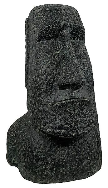 Moai Kopf Osterinsel Figur Skulptur Steinguss Statue Kunststein Schwarz 64c günstig online kaufen