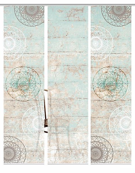 HOME in green Schiebegardine "MANDRIGA" Paneelwagen 3 Stk. tlg. SET DIGITAL günstig online kaufen