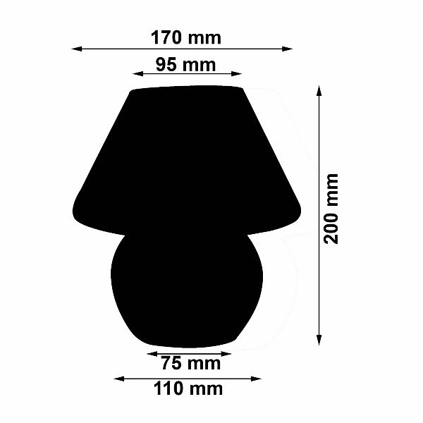 Tischleuchte Glas, weiß Ø 17 cm günstig online kaufen