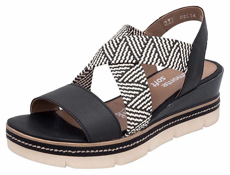 Remonte Keilsandalette, Riemchensandale, Sommerschuh, Bequemschuh mit Muste günstig online kaufen