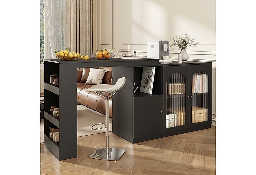 i@home Bartisch 360° drehbar, Esstheke, Kücheninsel mit Stauraum Sideboard günstig online kaufen