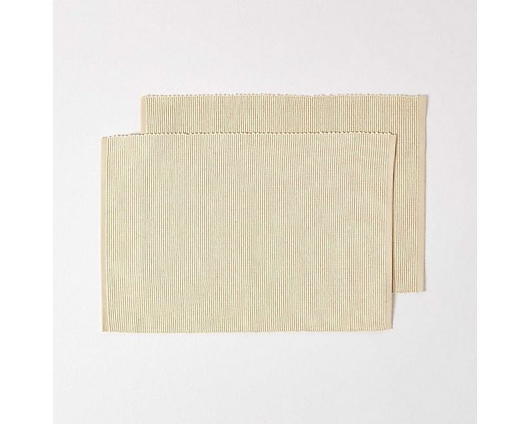 Homescapes Platzset Tischset creme im 2er-Set – 30 x 45 cm, 100% Baumwolle günstig online kaufen