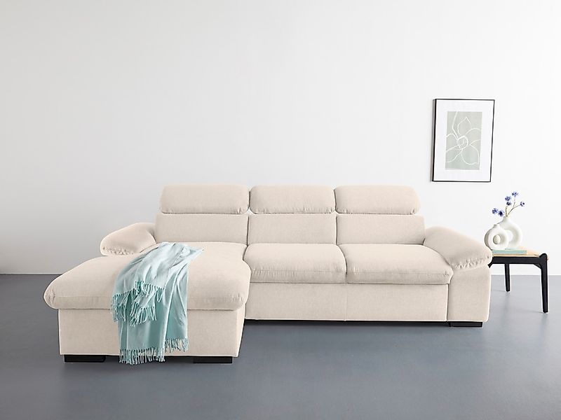 COTTA Ecksofa "Lola L-Form mit Kopfteilfunktion & Hocker" wahlweise mit Bet günstig online kaufen