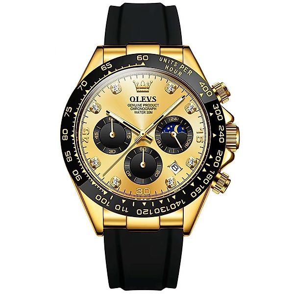 Tidy Quarzuhr Herrenuhr Chronograph mit Silikonarmband günstig online kaufen
